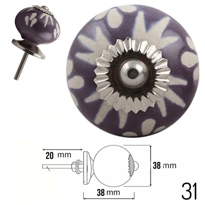 £2.20 • Buy PURPLE Ceramic Door Knob OVER 30 DESIGNS  Handles Cupboard Drawers Shabby Chic