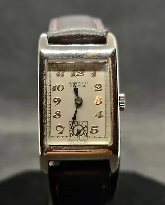 Antique Marconi Special By Rolex Manual Movement Art Deco 1937 • $1950