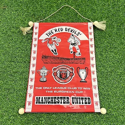Manchester United European Cup 1970’s Football Pennant Box 9 • £39.99