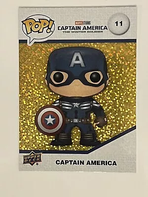 2023 Upper Deck Funko POP! Marvel Captain America Gold Glitter #11 • $20