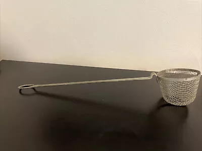 VINTAGE GALVANIZED METAL Primitive Kitchen Strainer Skimmer Wire Metal • $16.75