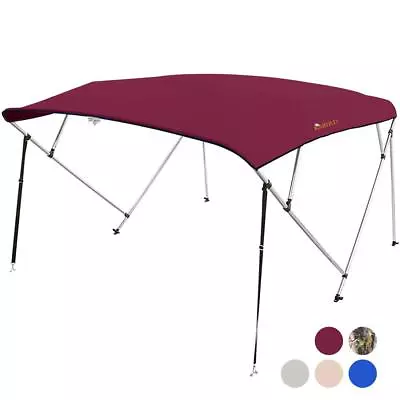 KING BIRD 4 Bow Bimini Top Canopy Boat Roof Cover Sun Shade With Rear Poles New • $135.99