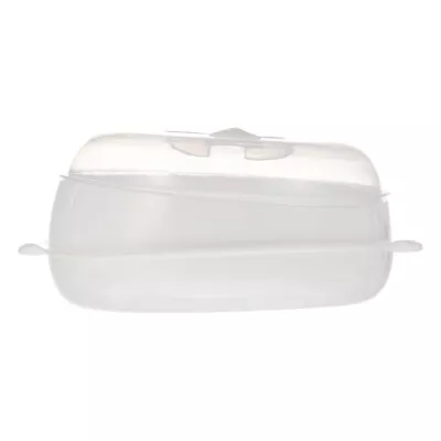 Microwave Veggie Steamer With Lid - Oval Plastic Dish-GX • £13.45