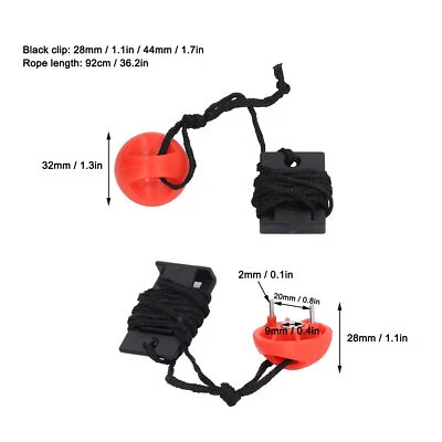 $21.85 • Buy 2Pcs Treadmill Safety Key Portable Universal Replacement Treadmill Magnetic