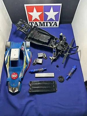 Tamiya Vintage Rising Fighter Chassis Bodyshell Parts VGC Rc Car Spares  • £23