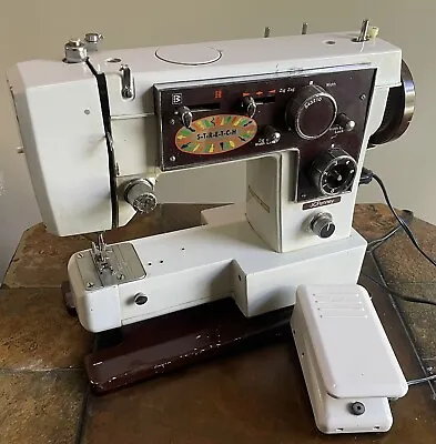 Vintage JC Penney 6925 Stretch 344C Sewing Machine With Pedal Tested Motor YM-40 • $129.99