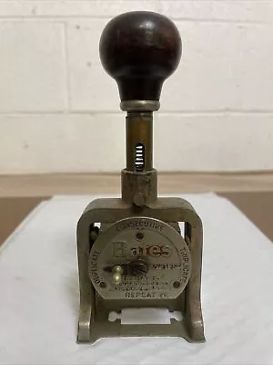 Vintage BATES 7 Wheel/Style E Numbering Machine *Wooden Handle! • $18.95