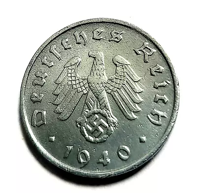 Ww2 Germany Third Reich Coin 10 Reichspfennig 1940 D   Good Grade Genuine /A172 • £9.99