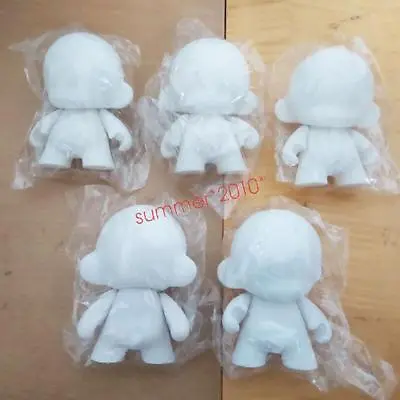 5Pcs Cute 4’ Kidrobot Munny Model Unpainted White Vinyl Art Toy White Embryo • £22.79