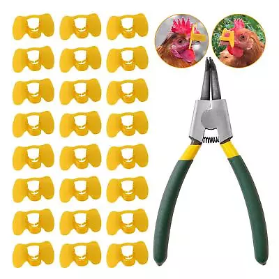 101 Pieces Pinless Peepers With Pliers Set Chicken Glasses Poultry Blinders C... • $25.62
