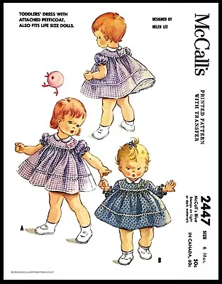 McCall's 2447 Pattern Helen Lee Dress Frock Designer • $5.49