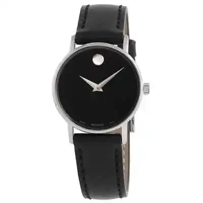 Movado Classic Museum Quartz Black Dial Ladies Watch 0607317 • $219.68