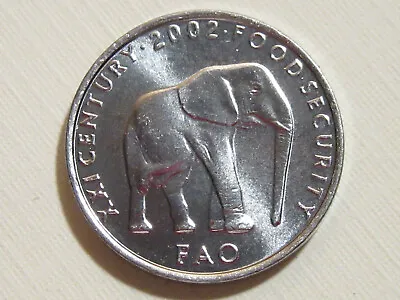 2002 Somalia  BULL  ELEPHANT 5 Shilling Coin  Animal   Nice Coins Of Africa   • $1.50