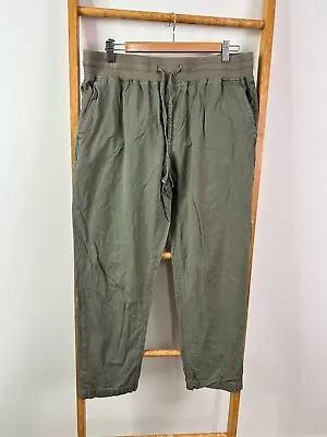 Country Road Pants Womens 12 Green High Rise Relaxed Fit Cropped • $18.95