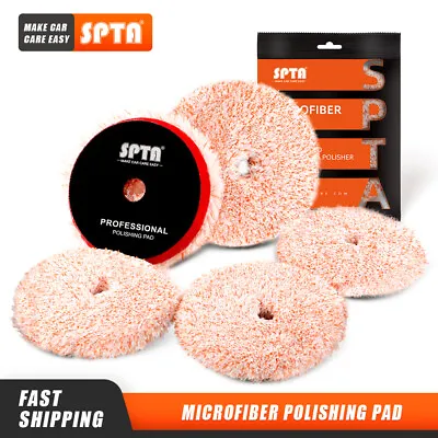 SPTA 3/10PCS 3/5/6 Inch Microfiber Buffing Finish Pads For Compounding Polishing • $13.99