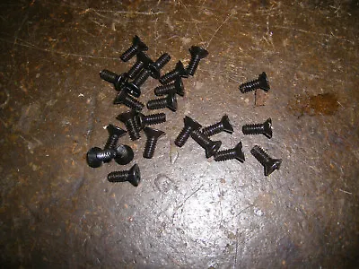 6-32 X 3/8” Machine Screw Phillips Flat Head Black Oxide Steel 24 Pcs • $1.25