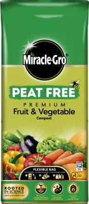 Miracle Gro Fruit & Vegetable Peat Free Compost 42L Grow Bag Premium • £9.45