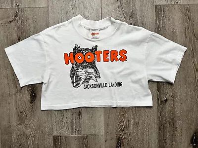 Vtg Hooters Midriff Crop Top 80s 90s More Than A Mouthful Jacksonville Rock Tour • $112