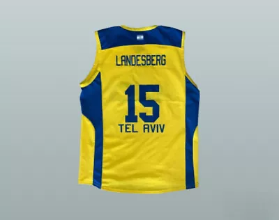 CUSTOM Sylven Landesberg 15 Maccabi Tel Aviv Israel BC Yellow Basketball Jersey • $19.99