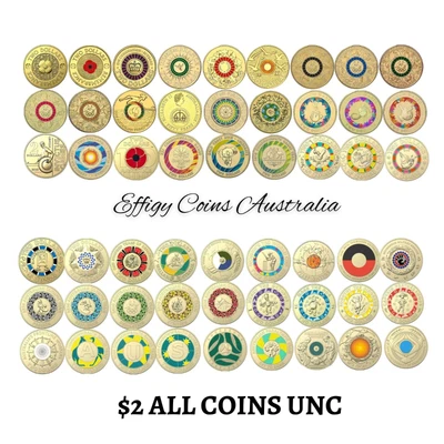 $15 • Buy $2 Coin Australian Two-Dollar Red Poppy $2 Coronation & Remembrance Coins Unc👀