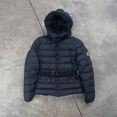 Womens Moncler Bea Hooded Puffer Down Filled Jacket - Size 0 (XS/S) Navy • $349.99