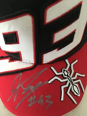 Marc Marquez Signed Marquez 2019 “Ant” Red /Black/White Moto GP Cap + C.O.A • $352.06