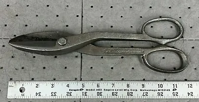 Vintage P S & W Co Original 1819 Tin Snips Sheet Metal Shears Cutters - USA 9 • $19.95