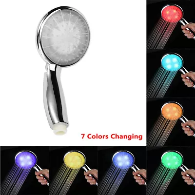 TECHTONGDA 7 Colors Changing LED Light Shower Head Home Bathroom Easy To Install • $11.89