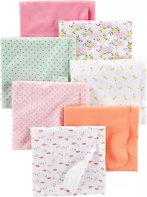 Unisex Babies' Muslin Burp Cloths Pack Of 7 Multicolor/Dinosaur/Dots/Floral/Le • $29.33