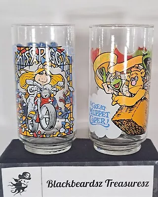 Jim Henson Muppet Babies McDonalds Glass Lot Of 2 Miss Piggy & Fozzie • $11.99