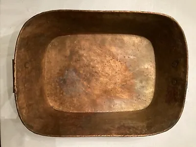 Vintage Handmade Large Hammered Copper Roasting Pan/Tray • $130