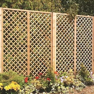 English Primrose Fan Outdoor Garden Privacy Screening Wall Trellis 1.83m X 0.3m • £44.98