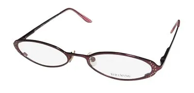 New Vera Wang V130 Eyeglass Frame Japan Red Full-rim Metal Womens Wi Cat Eye • $29.95