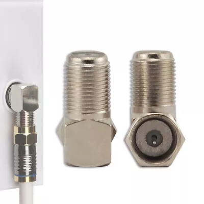 £3.93 • Buy Right Angle 90 Degree TV Aerial Cable Connector Female Socket To Male Coax Plug