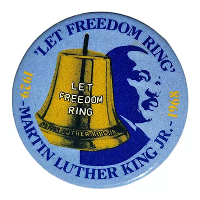 Vintage Martin Luther King Let Freedom Ring Pin Pinback Assassination 1960s • $8