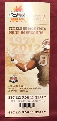 Stanford Vs Oklahoma State College Football Ticket Stub Fiesta Bowl 1-2-12 • $7