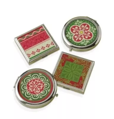 Lot Of 36 Pieces - Double-Sided Compact Mirrors – Assorted Vintage Print Styles • $28.80