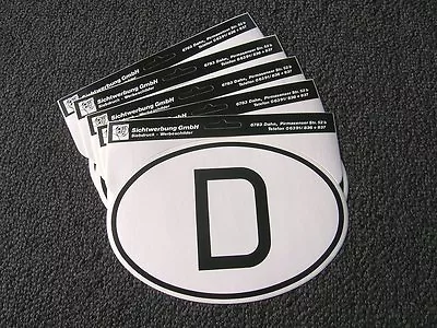 D-plate Germany Decal Sticker Mb 190 300 Sl Vw Oval Split Bmw 02 Vintage Nos • $29