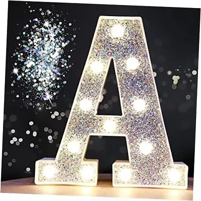 LED Marquee Light Up Letters Glitter Alphabet Letter Sign Battery Letter A • $19.18