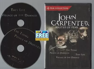 John Carpenter: Master Of Fear: 4 Film Collection (DVD) Disc & Cover Art Only • $5.99