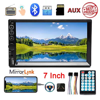 7  Double 2Din Car Radio Player Touch Screen Mirror Link For GPS • $46.05