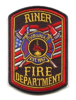 $3.95 • Buy Riner Fire Department Patch Virginia VA