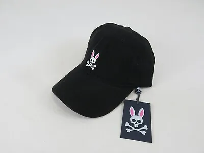 $29.97 • Buy Psycho Bunny Mens Sunbleached Cap Dad Hat Adjustable Black Embroidered One Size