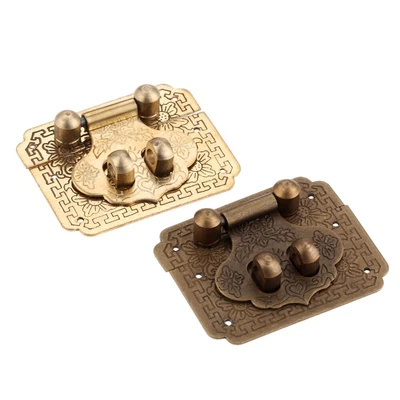 $6.63 • Buy Box Latch Lock Wood Case Buckle Closure Hasp Jewellery Box Hardwear Decorative