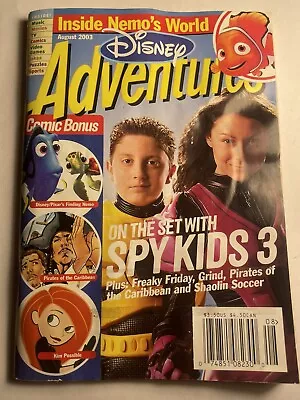 $3.90 • Buy Disney Adventures Magazine August 2003 Spy Kids 3, Finding Nemo, Kim Possible