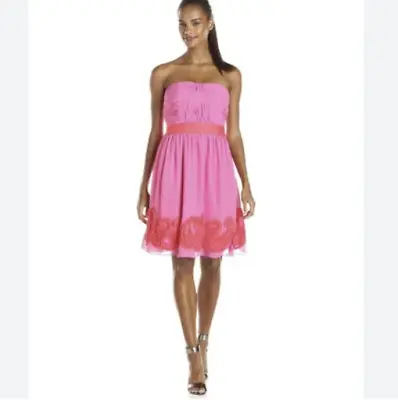 Miss Sixty Women's Liv Pleated Soutache Strapless Dress 10 • $29.99