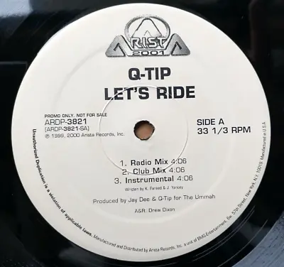 Q-tip-let's Ride / Higher 12  (6 Mixes) Arista 3821 Vinyl Promo  Vg++ • $38.95