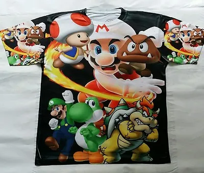 Super Mario Bros T Sublimated Shirt  Bred Powder Legend Video Games Classic • $37.99