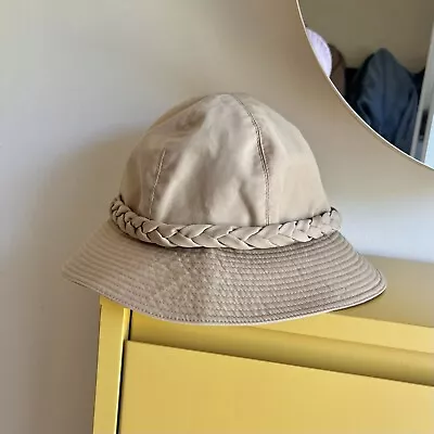 Vintage 90s Woman’s Aquascutum Beige Hat / Summer Hat / Sun Hat • £27.50