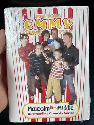 Malcolm In The Middle Emmy DVD 3EPISODE + POPCORN Enclosed BOX PROMO DVD HOLDER  • $24.99